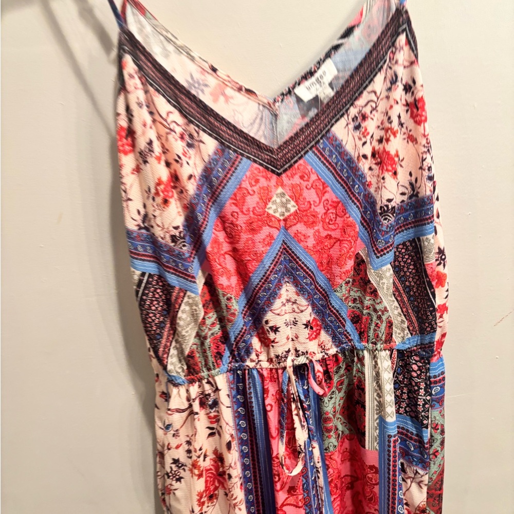 Multicolor Bohemian jumpsuit patchwork colorful b… - image 3